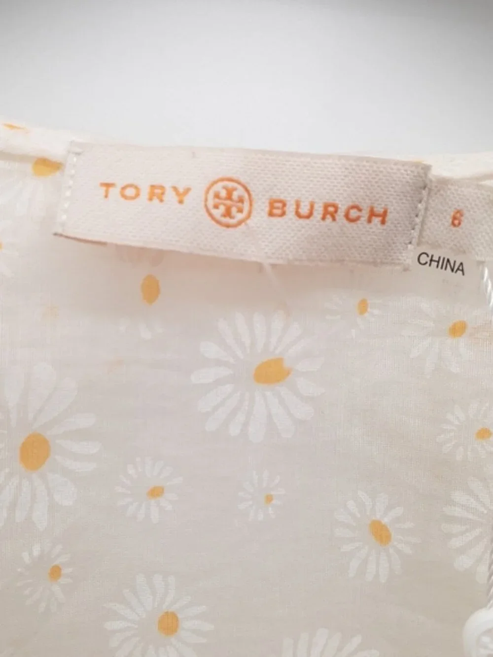 Tory Burch Susanna Daisy Floral Silk Cotton Dress Yellow Size 6 NWT Luxury